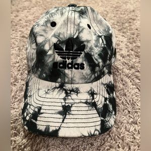 ADIDAS Originals Relaxed Tie Dye Black & White Womens Strapback Hat